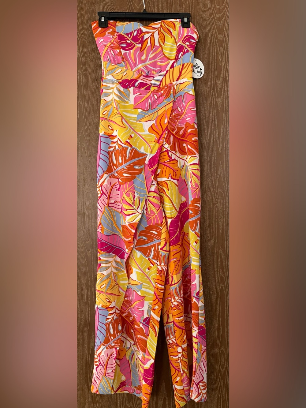 Tropical Print Wide-Leg Jumpsuit - Multicolor